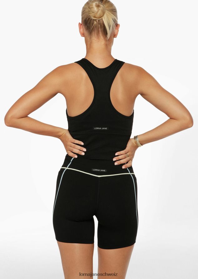 Bekleidung 202X74 Frauen Schwarz Lorna Jane Nahtloses, konturgeschnittenes Tanktop