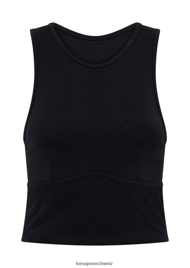 Bekleidung 202X74 Frauen Schwarz Lorna Jane Nahtloses, konturgeschnittenes Tanktop