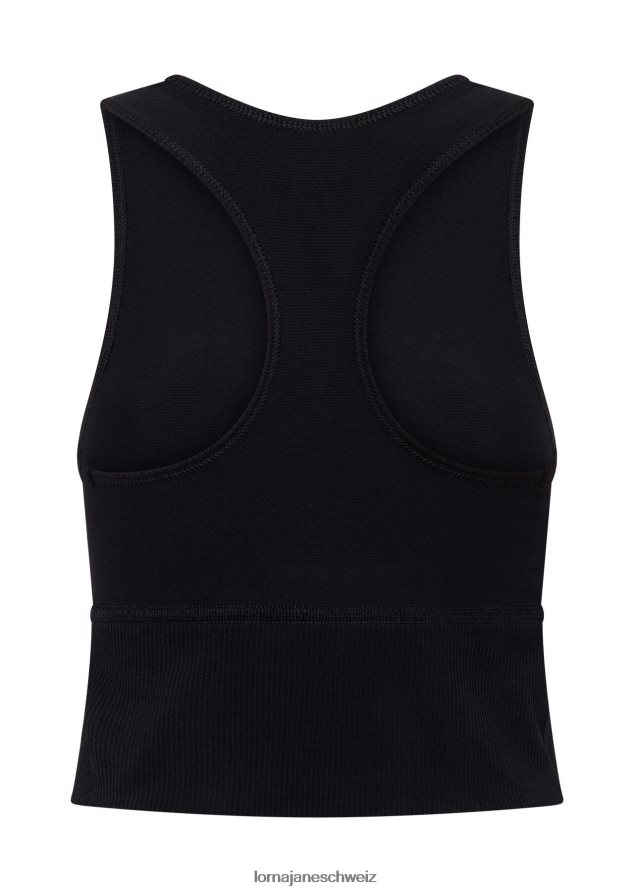Bekleidung 202X74 Frauen Schwarz Lorna Jane Nahtloses, konturgeschnittenes Tanktop