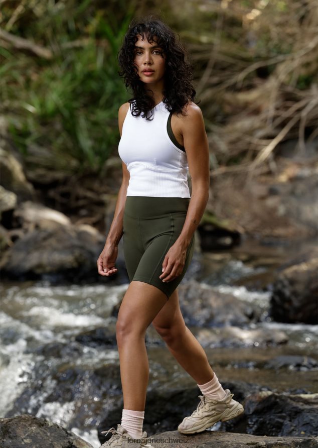 Bekleidung 202X75 Frauen Weiß Lorna Jane Nahtloses, konturgeschnittenes Tanktop