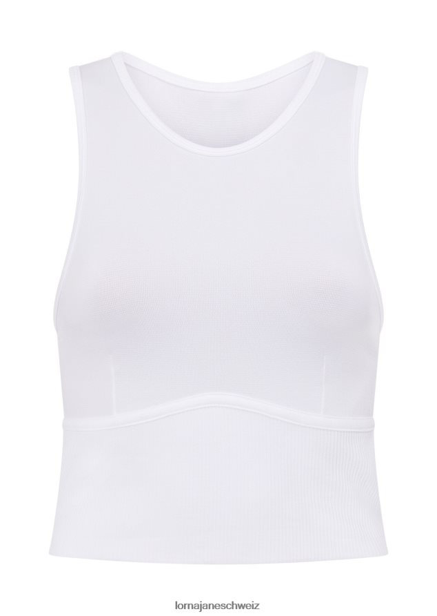 Bekleidung 202X75 Frauen Weiß Lorna Jane Nahtloses, konturgeschnittenes Tanktop