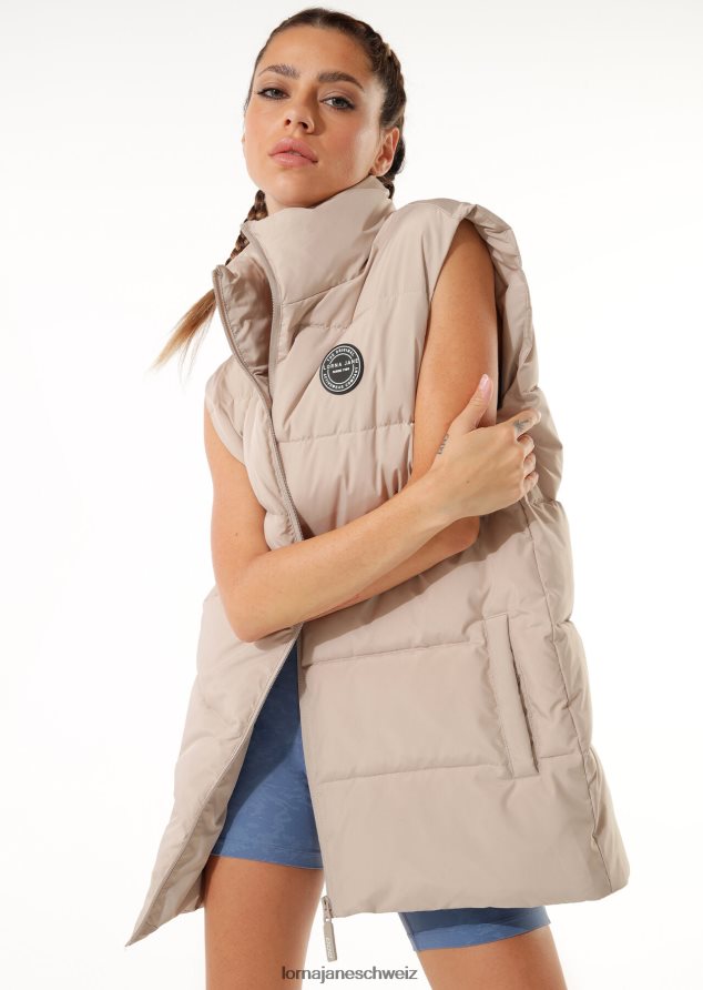 Bekleidung 202X94 Frauen cremefarben Lorna Jane Lange Pufferweste