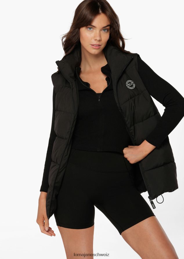 Bekleidung 202X95 Frauen Schwarz Lorna Jane Lange Pufferweste