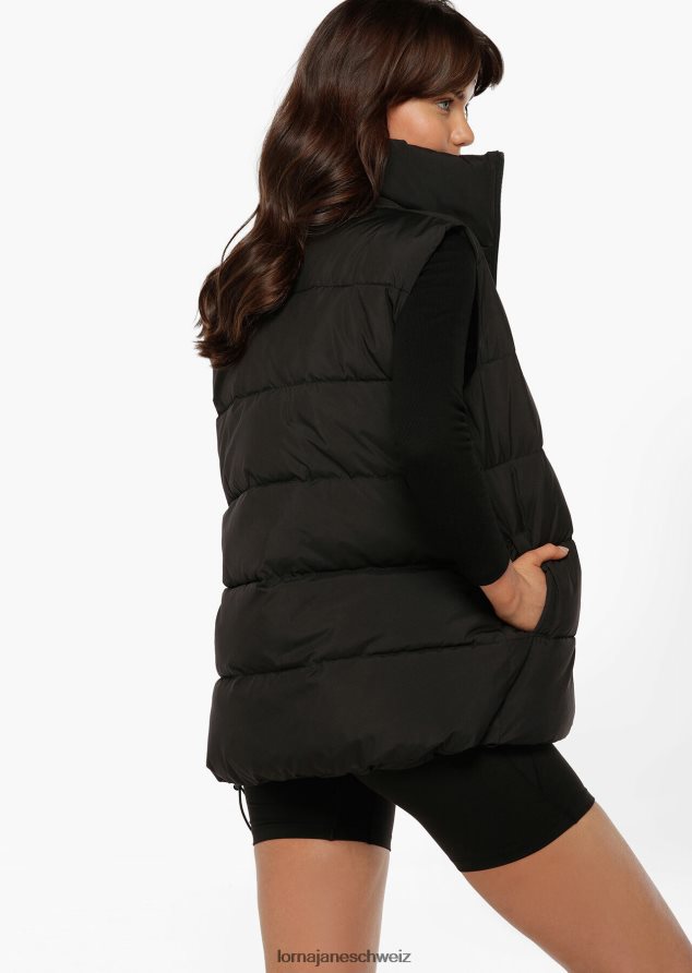 Bekleidung 202X95 Frauen Schwarz Lorna Jane Lange Pufferweste