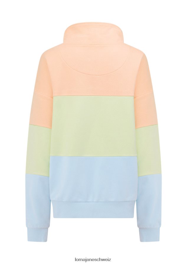Bekleidung 202X59 Frauen Regenbogenspleiß Lorna Jane LJ Splice Quarter Zip Sweat
