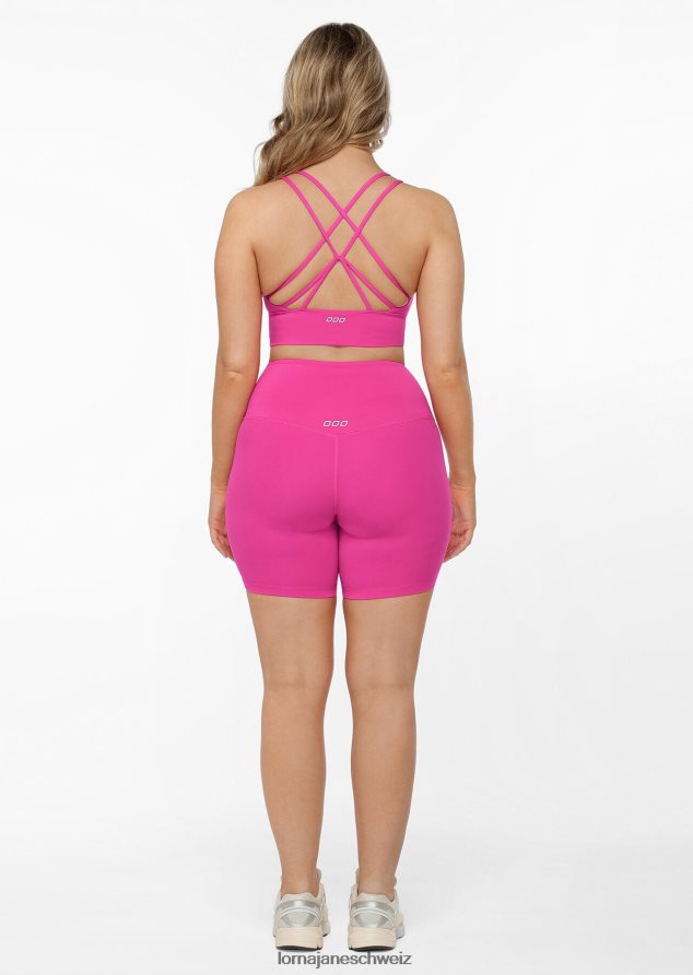 Bekleidung 202X108 Frauen leuchtend rosa Lorna Jane Lotus Longline-Sport-BH