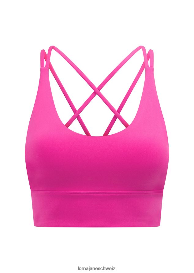 Bekleidung 202X108 Frauen leuchtend rosa Lorna Jane Lotus Longline-Sport-BH
