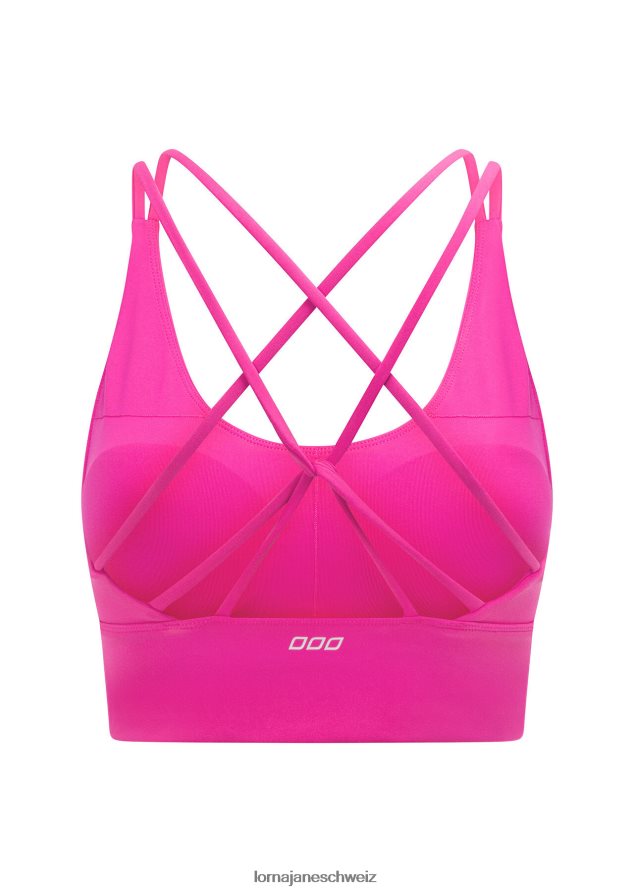Bekleidung 202X108 Frauen leuchtend rosa Lorna Jane Lotus Longline-Sport-BH