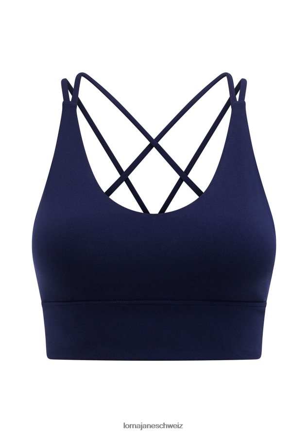 Bekleidung 202X109 Frauen Französische Marine Lorna Jane Lotus Longline-Sport-BH