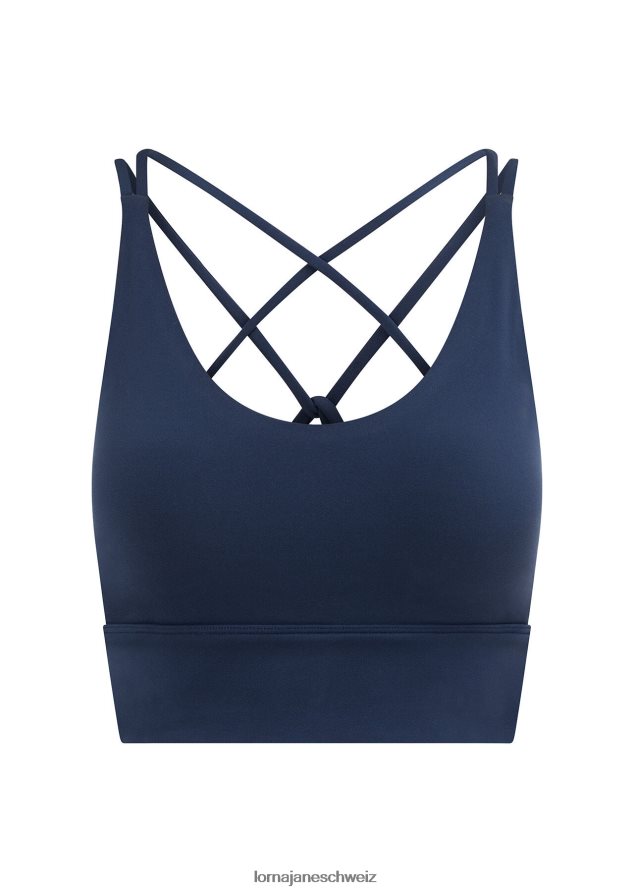 Bekleidung 202X133 Frauen Nachtblau Lorna Jane Lotus Longline-Sport-BH