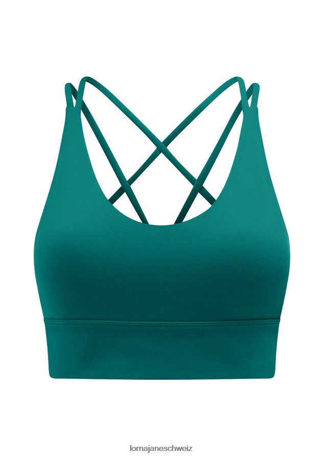 Bekleidung 202X165 Frauen dunkles Blaugrün Lorna Jane Lotus Longline-Sport-BH
