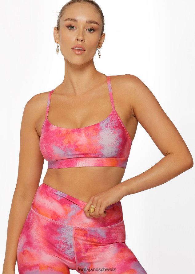 Bekleidung 202X208 Frauen Festival-Fieber-Druck Lorna Jane Festival-Fieber-Sport-BH