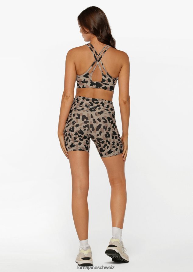 Bekleidung 202X241 Frauen abstrakter Gepardendruck Lorna Jane Abstrakter Tier-Excel-Sport-BH