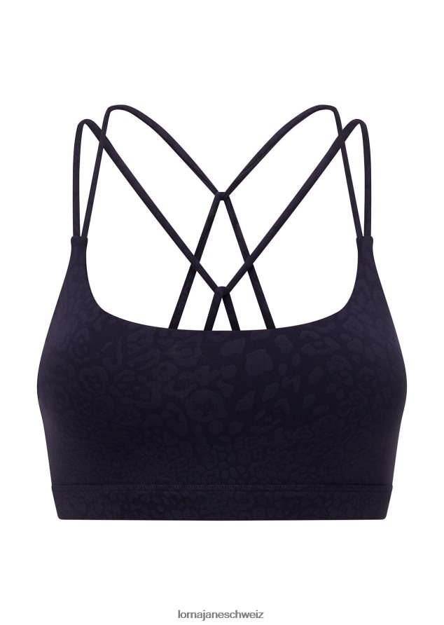 Bekleidung 202X258 Frauen französischer Marineleopard Lorna Jane verjüngender Sport-BH
