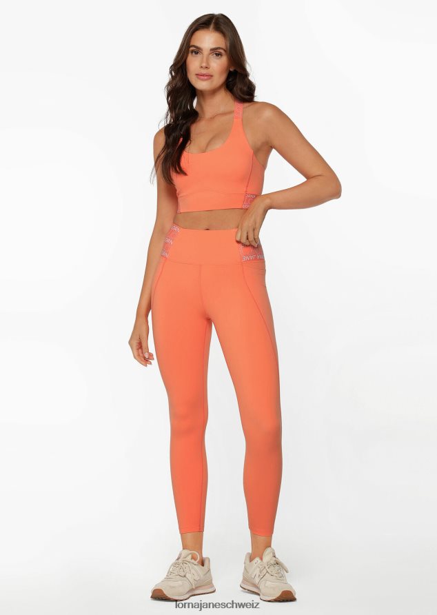 Bekleidung 202X262 Frauen Sonnenuntergang orange Lorna Jane Sport-BH mit hervorragendem Halt
