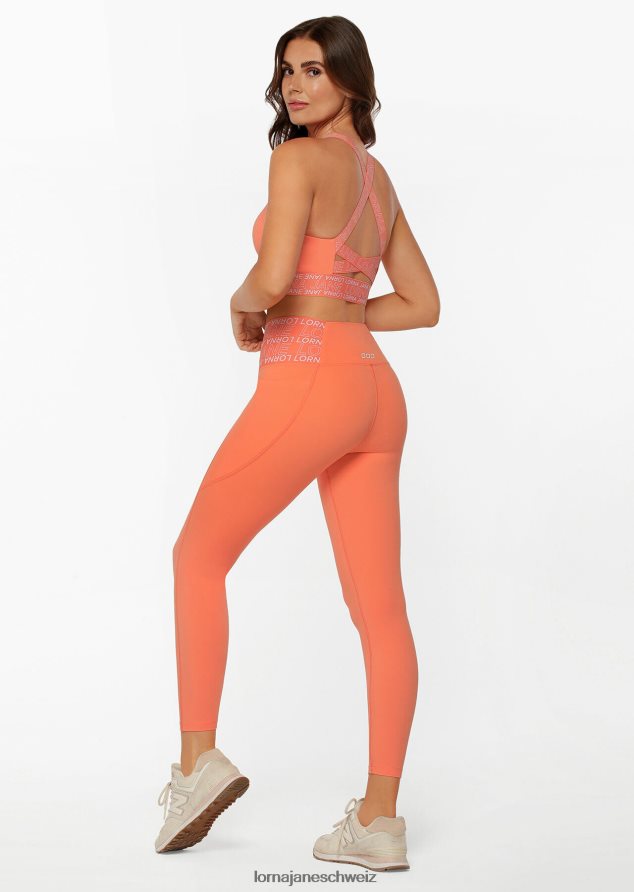 Bekleidung 202X262 Frauen Sonnenuntergang orange Lorna Jane Sport-BH mit hervorragendem Halt