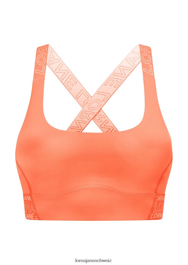 Bekleidung 202X262 Frauen Sonnenuntergang orange Lorna Jane Sport-BH mit hervorragendem Halt