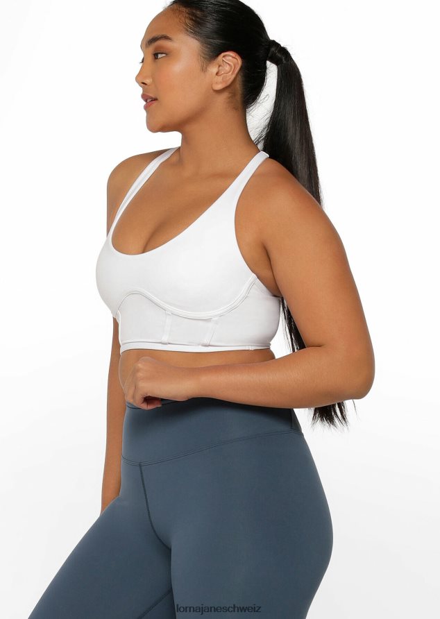 Bekleidung 202X293 Frauen Weiß Lorna Jane Mesh-Longline-BH