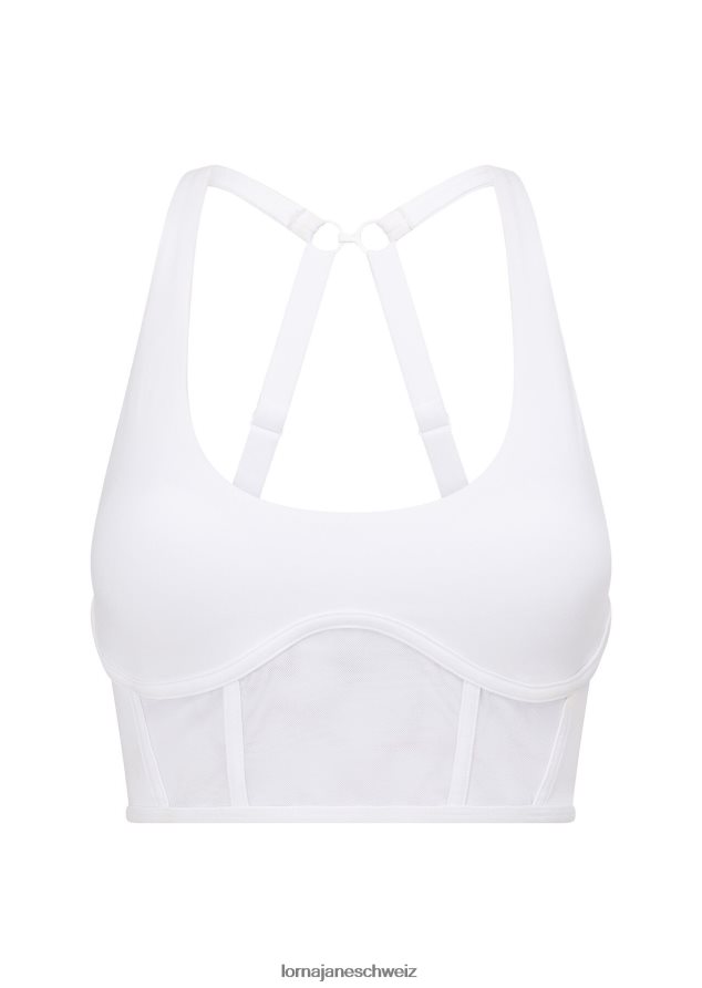 Bekleidung 202X293 Frauen Weiß Lorna Jane Mesh-Longline-BH