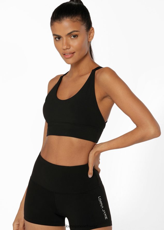 Bekleidung 202X456 Frauen Schwarz Lorna Jane Lotus Longline-Sport-BH