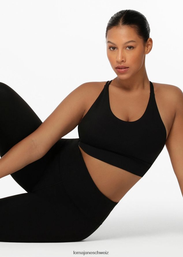 Bekleidung 202X456 Frauen Schwarz Lorna Jane Lotus Longline-Sport-BH