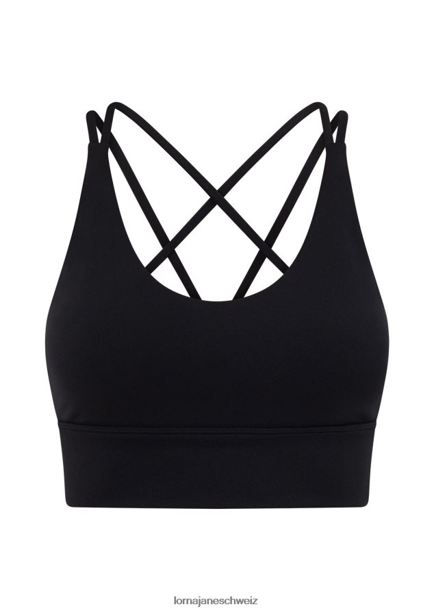 Bekleidung 202X456 Frauen Schwarz Lorna Jane Lotus Longline-Sport-BH
