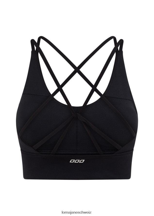 Bekleidung 202X456 Frauen Schwarz Lorna Jane Lotus Longline-Sport-BH