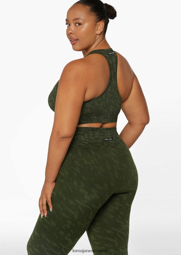 Bekleidung 202X46 Frauen Gelände-Jacquard Lorna Jane Nehmen Sie einen nahtlosen Sport-BH zum Wandern