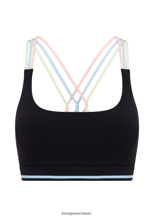 Bekleidung 202X68 Frauen Schwarz Lorna Jane Pastellfarbener, recycelter Sport-BH