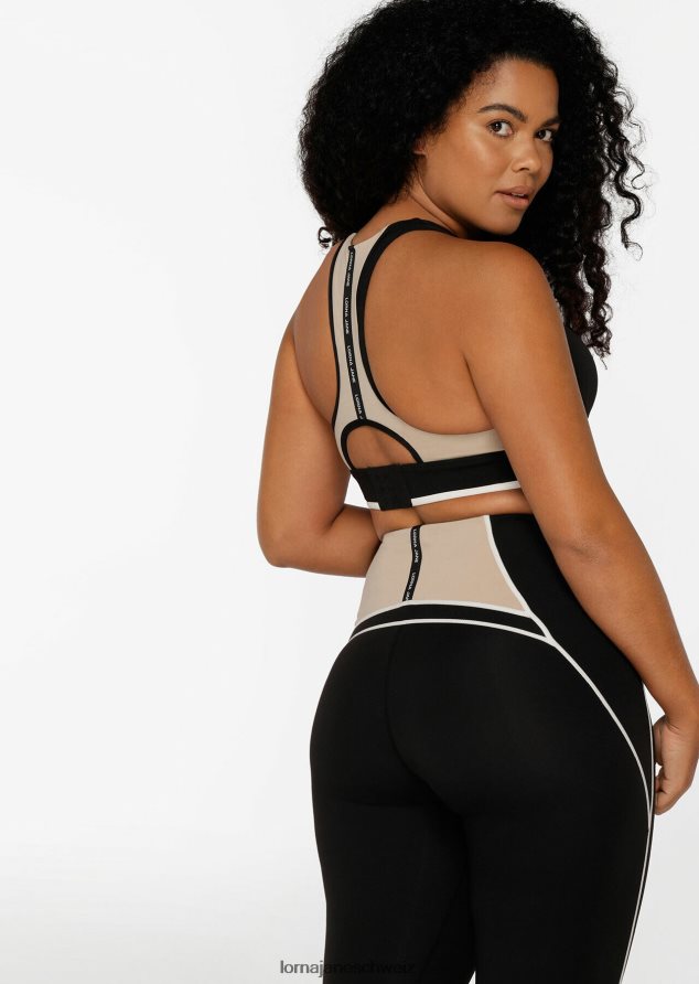 Bekleidung 202X9 Frauen Schwarz Lorna Jane Verstärken Sie den gebundenen Sport-BH