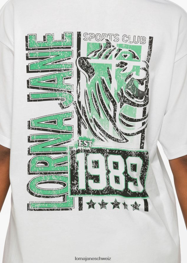 Bekleidung 202X121 Frauen Weiß Lorna Jane Sportverein-Freund-T-Shirt