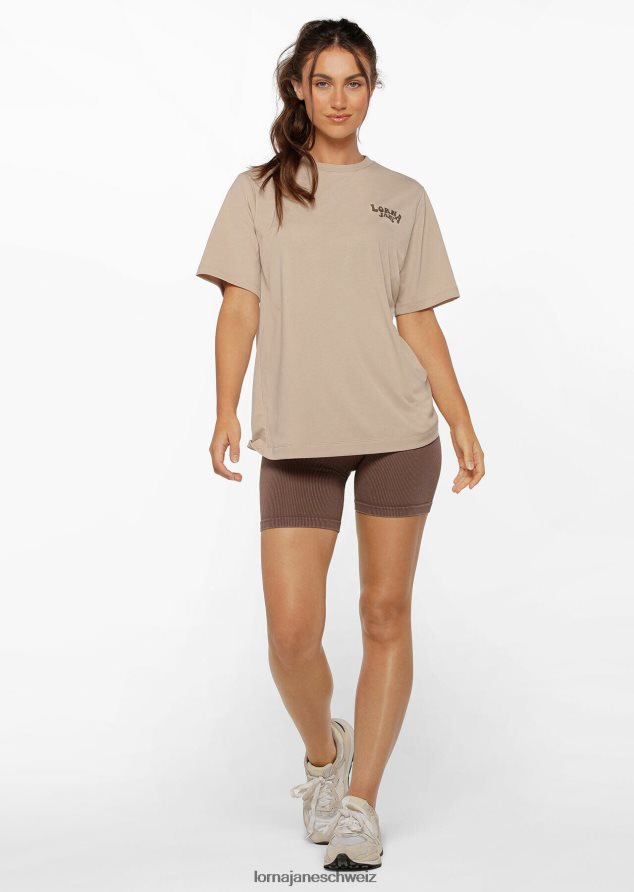 Bekleidung 202X135 Frauen cremefarben Lorna Jane Psychedelic Paradise entspanntes T-Shirt