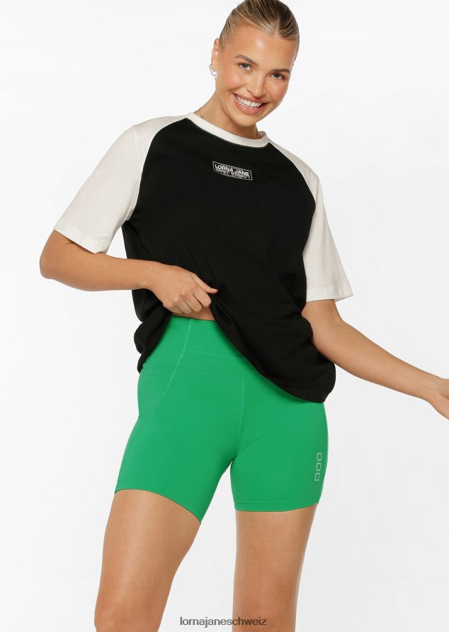 Bekleidung 202X153 Frauen Schwarz Lorna Jane 70er-Jahre-Nostalgie-Transdry-Entspanntes T-Shirt