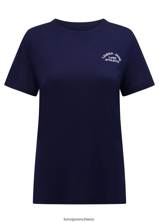 Bekleidung 202X216 Frauen Französische Marine Lorna Jane Lotus-T-Shirt