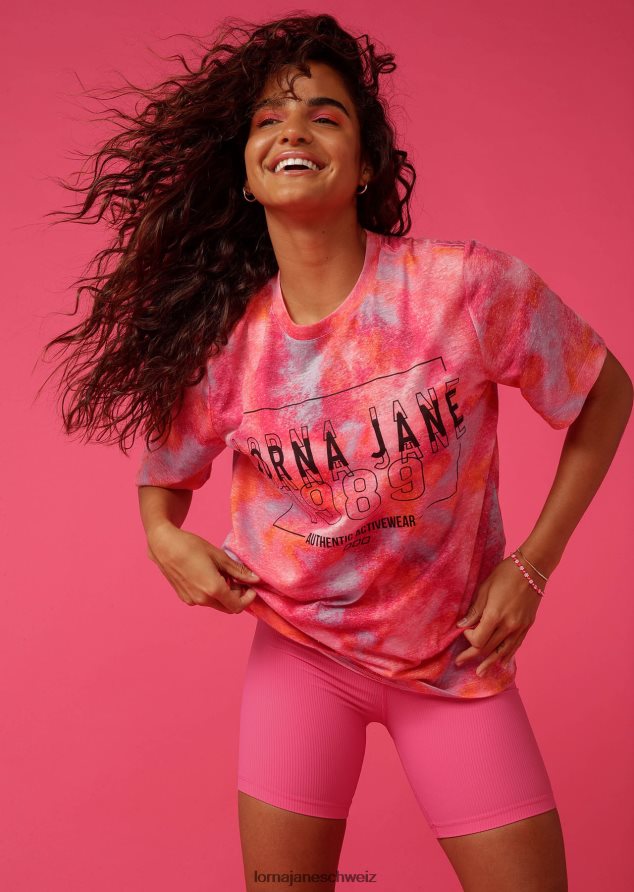 Bekleidung 202X224 Frauen Festival-Fieber-Druck Lorna Jane Festivalfieber entspanntes T-Shirt