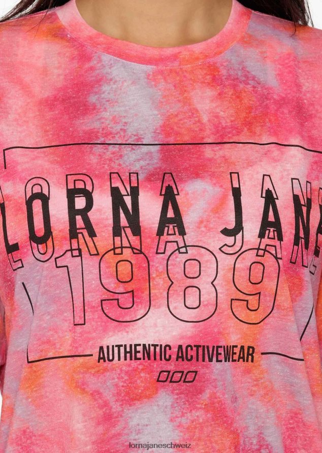 Bekleidung 202X224 Frauen Festival-Fieber-Druck Lorna Jane Festivalfieber entspanntes T-Shirt