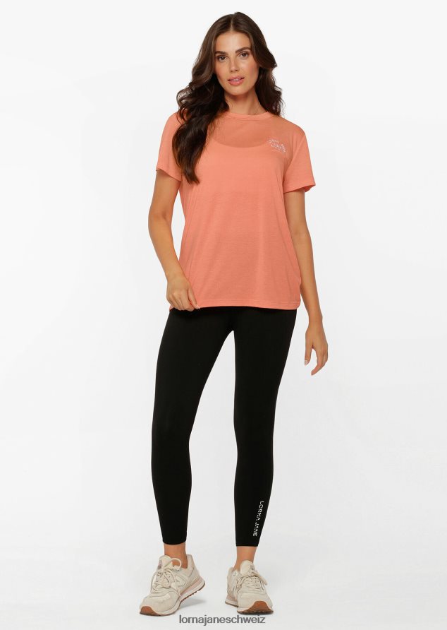 Bekleidung 202X277 Frauen Sonnenuntergang orange Lorna Jane Lotus-T-Shirt