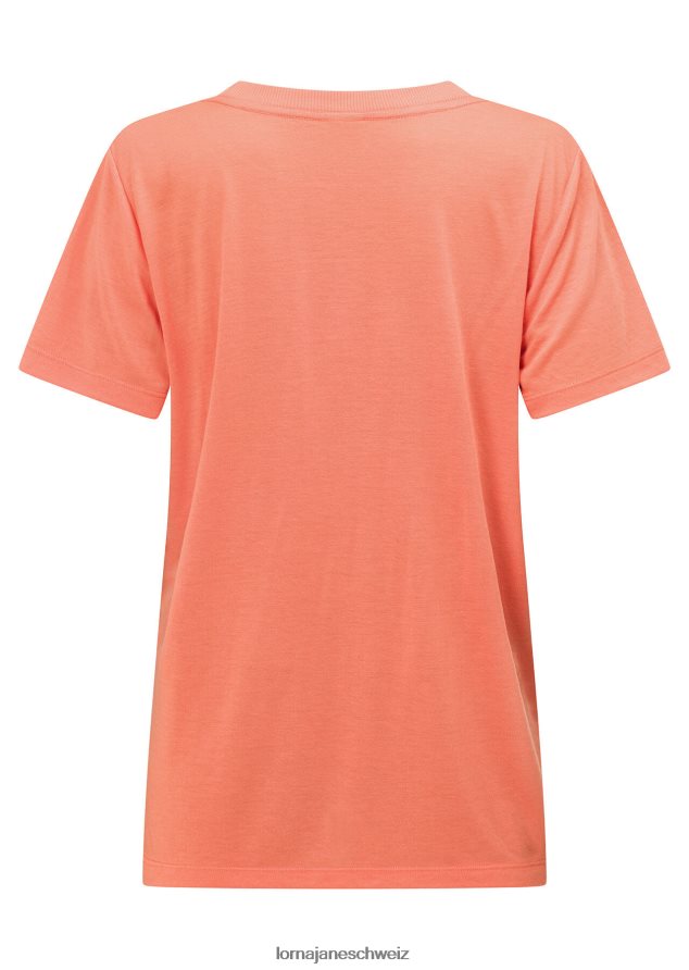 Bekleidung 202X277 Frauen Sonnenuntergang orange Lorna Jane Lotus-T-Shirt