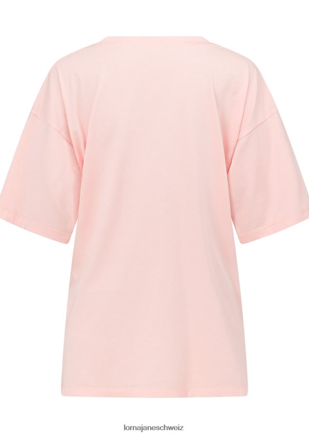 Bekleidung 202X300 Frauen gewaschener Staubpfirsich Lorna Jane Pikantes, gewaschenes Boyfriend-T-Shirt