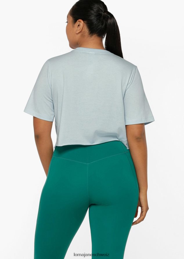 Bekleidung 202X343 Frauen blasser Himmel Lorna Jane Kurzes College-T-Shirt