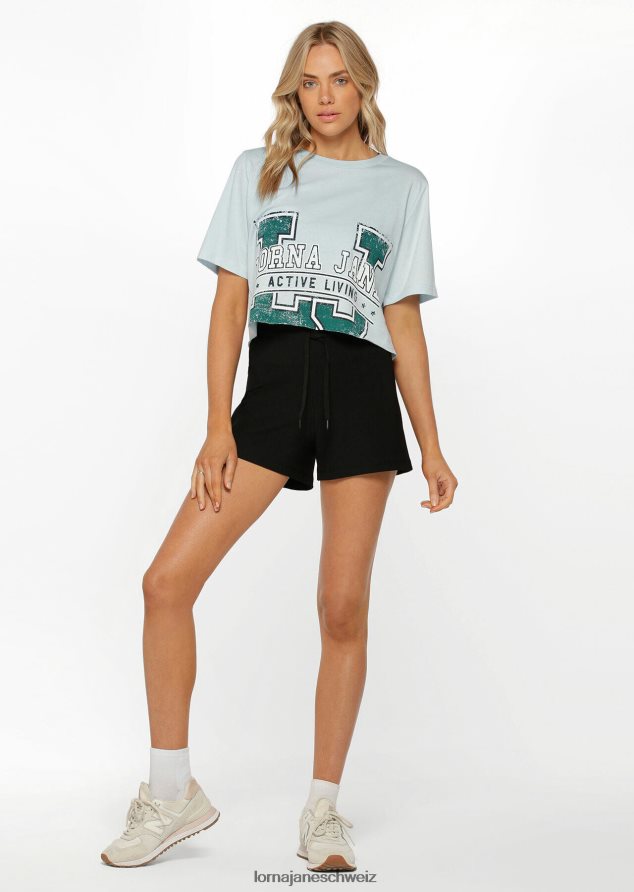 Bekleidung 202X343 Frauen blasser Himmel Lorna Jane Kurzes College-T-Shirt