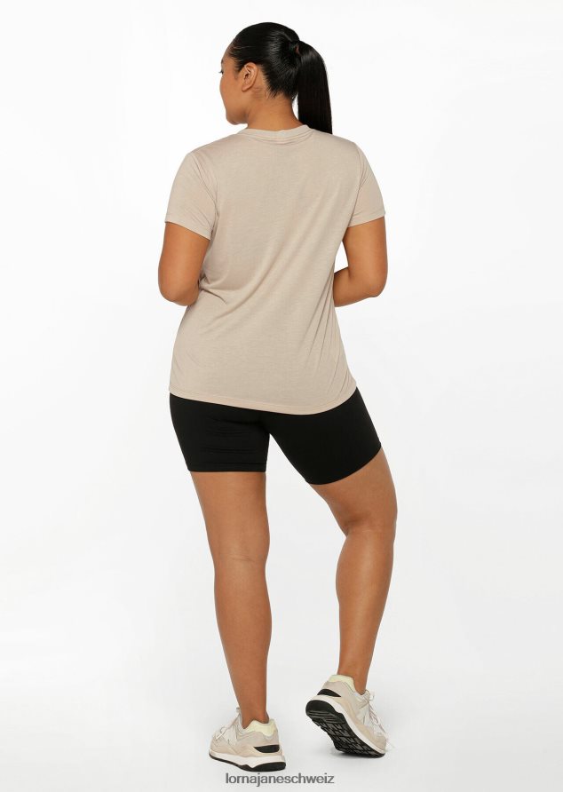 Bekleidung 202X348 Frauen cremefarben Lorna Jane Lotus-T-Shirt