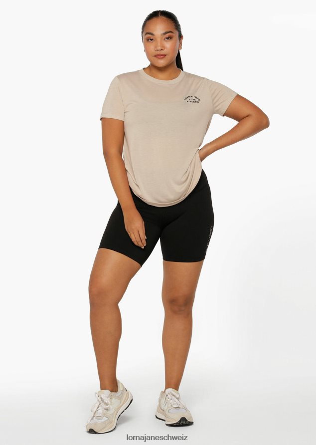 Bekleidung 202X348 Frauen cremefarben Lorna Jane Lotus-T-Shirt