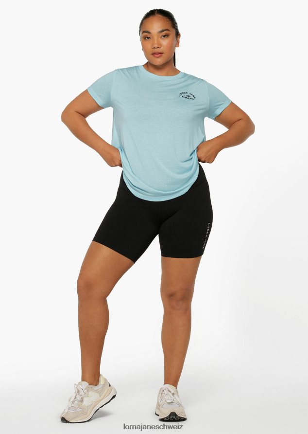 Bekleidung 202X349 Frauen blauer Himmel Lorna Jane Lotus-T-Shirt