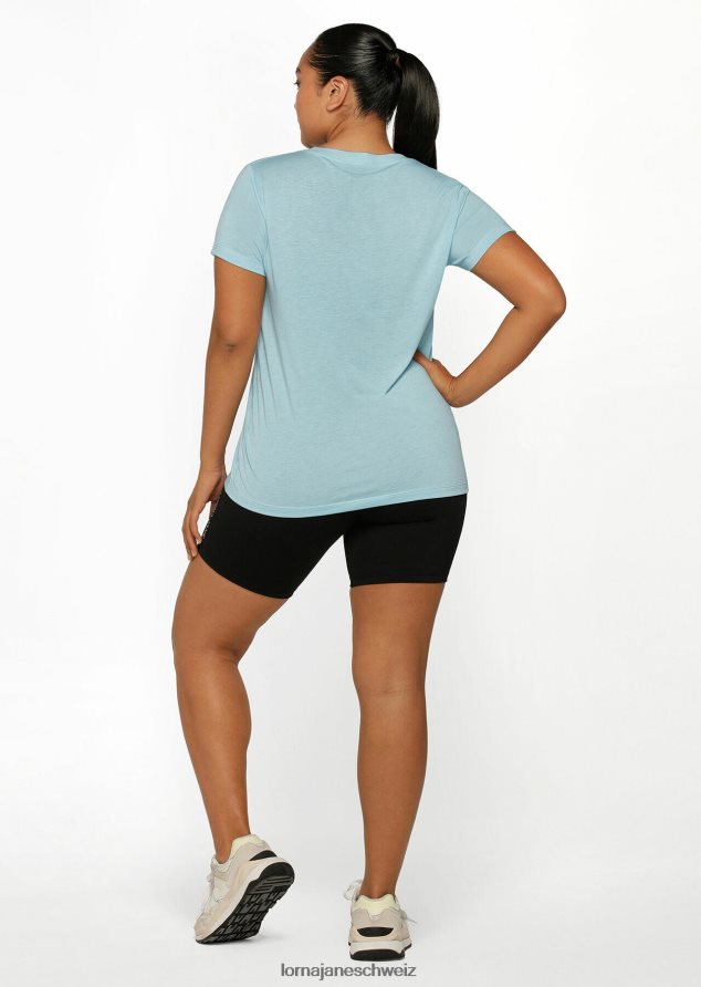 Bekleidung 202X349 Frauen blauer Himmel Lorna Jane Lotus-T-Shirt