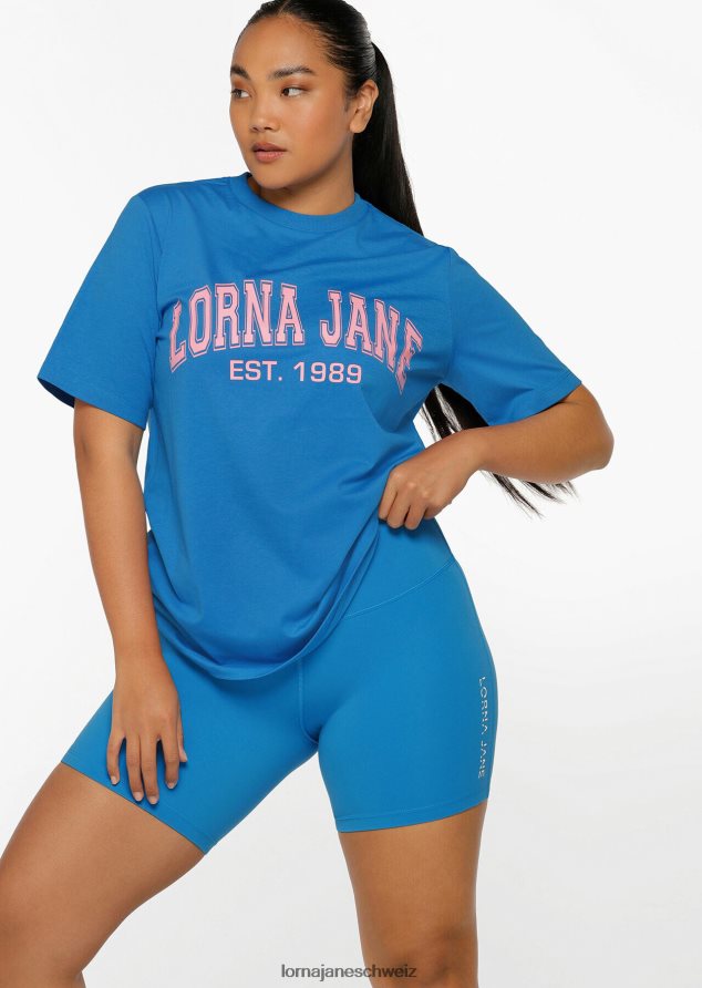 Bekleidung 202X356 Frauen Kornblume Lorna Jane Sommer-Hype-Entspanntes T-Shirt