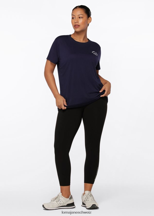 Bekleidung 202X436 Frauen Französische Marine Lorna Jane Lotus-T-Shirt