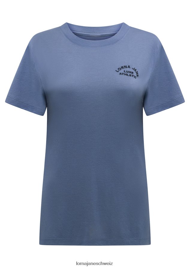 Bekleidung 202X96 Frauen trübes Blau Lorna Jane Lotus-T-Shirt