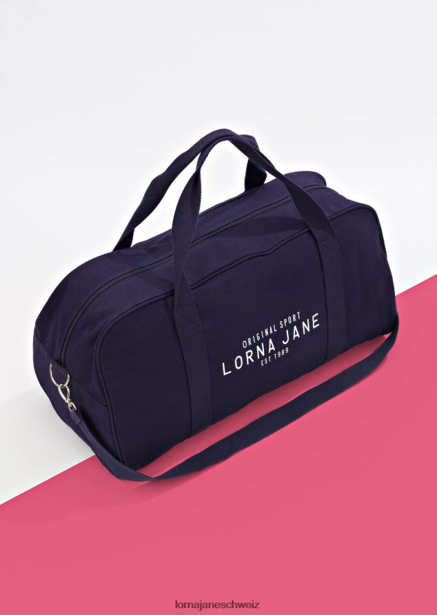 Zubehörteil 202X276 Frauen Französische Marine Lorna Jane Originale Sport-Reisetasche aus Segeltuch