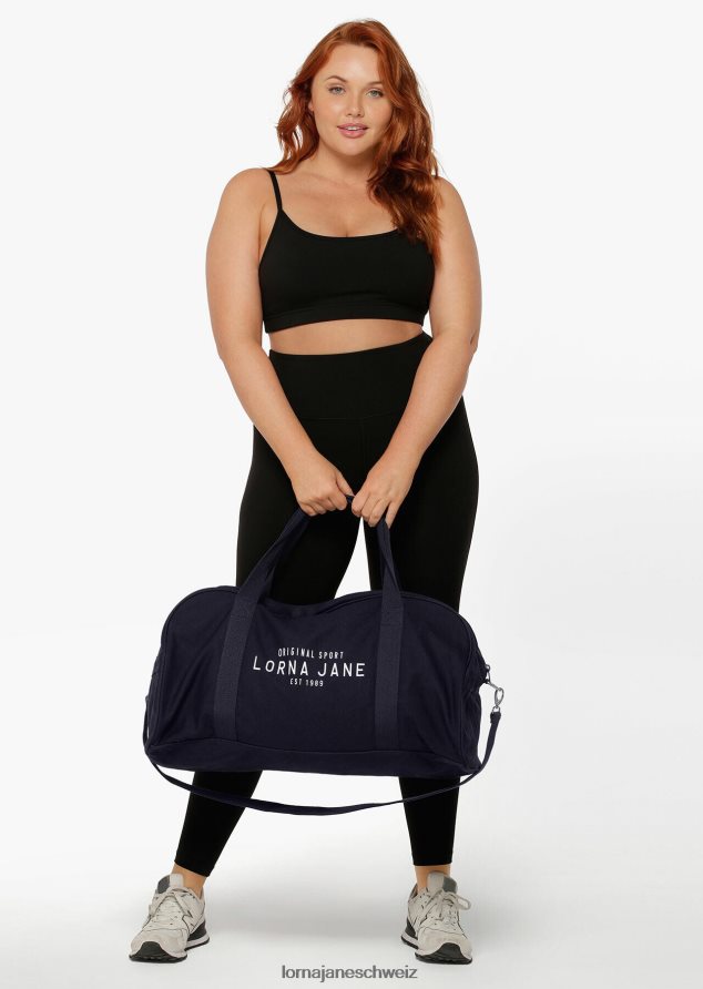 Zubehörteil 202X276 Frauen Französische Marine Lorna Jane Originale Sport-Reisetasche aus Segeltuch